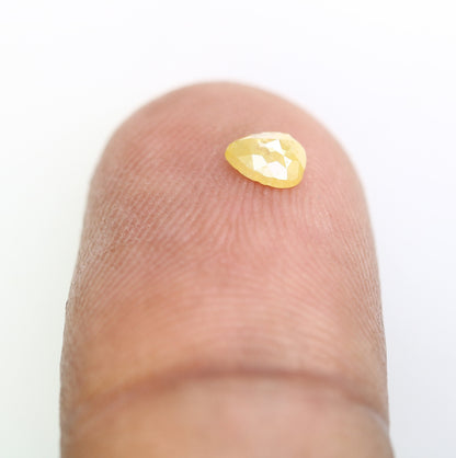 0.26 CT Natural Loose Pear Shape Diamond Yellow Color Pear Cut Diamond Pear Cut Rose Cut Diamond For Gift for Women, Diamond Pendent, Ring