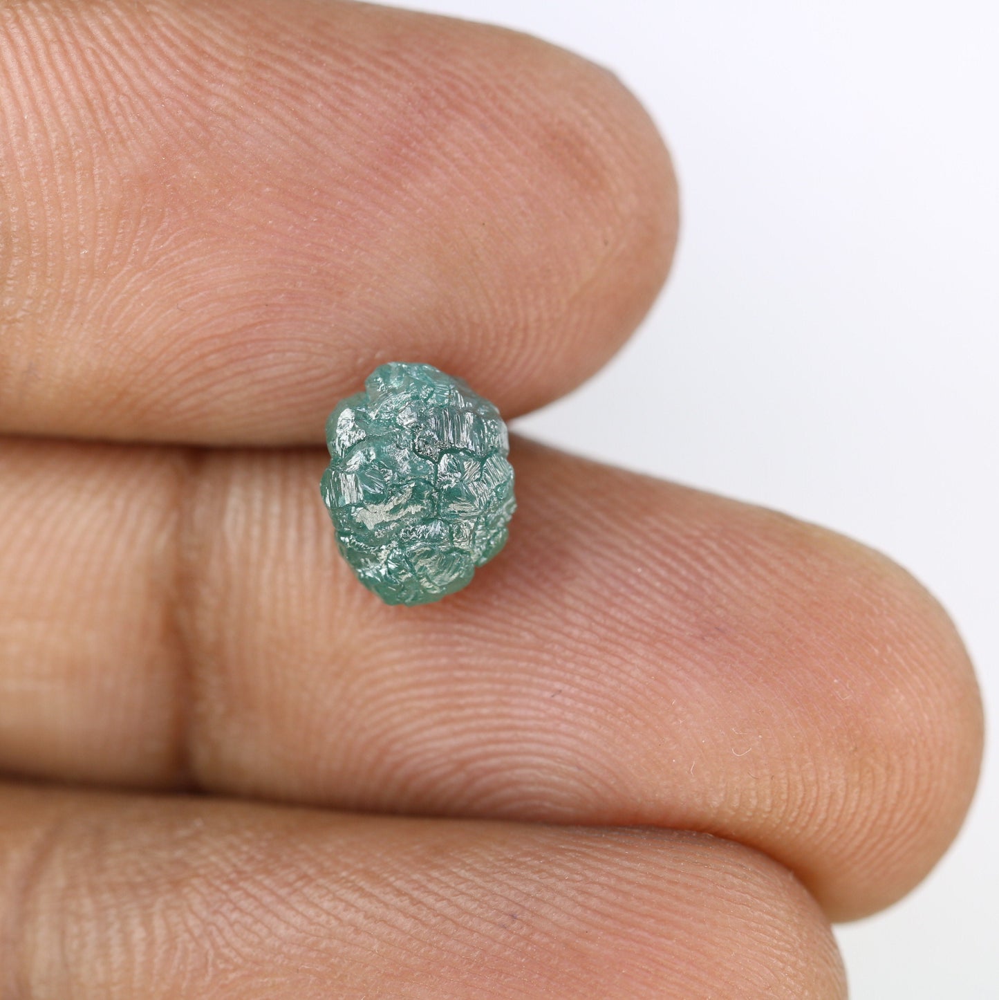 2.68 CT blue raw rough diamond natural uncut diamond loose diamonds for her antique wedding ring gifts for mom salt and pepper