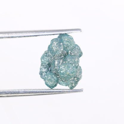 3.18 CT blue raw rough diamond natural uncut diamond loose diamonds for her antique wedding ring gifts for mom salt and pepper