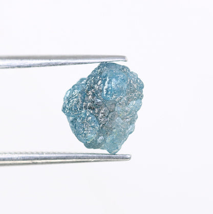 3.09 CT blue raw rough diamond natural uncut diamond loose diamonds for her antique wedding ring gifts for mom salt and pepper