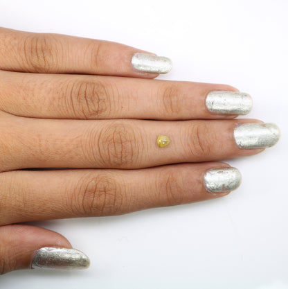 0.26 CT Natural Loose Pear Shape Diamond Yellow Color Pear Cut Diamond Pear Cut Rose Cut Diamond For Gift for Women, Diamond Pendent, Ring