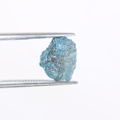 3.09 CT blue raw rough diamond natural uncut diamond loose diamonds for her antique wedding ring gifts for mom salt and pepper