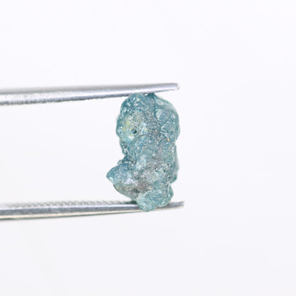 3.18 CT blue raw rough diamond natural uncut diamond loose diamonds for her antique wedding ring gifts for mom salt and pepper