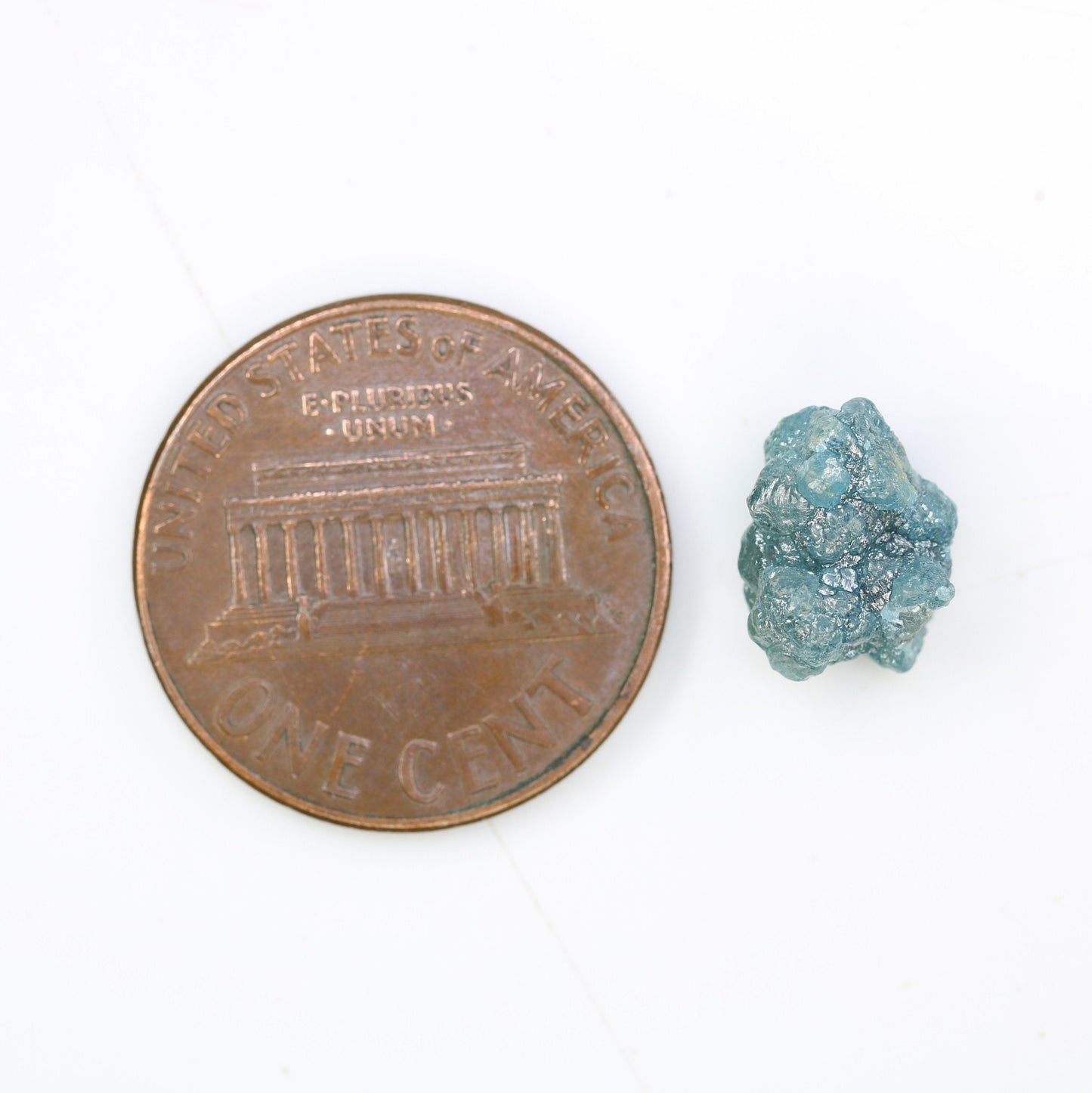 3.18 CT blue raw rough diamond natural uncut diamond loose diamonds for her antique wedding ring gifts for mom salt and pepper