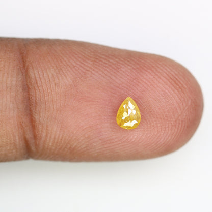 0.22 CT Natural Loose Pear Diamond Yellow Color Pear Shape Rose Cut Diamond For Necklace Wedding Ring & Anniversary Gift Diamonds