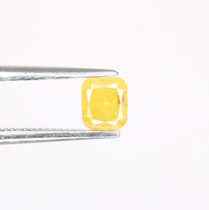 0.44 CT Cushion Cut Yellow Diamond - Rare Gemstone for Custom Gold Rings, Unique Jewelry for Anniversary & Birthday Gift Ideas