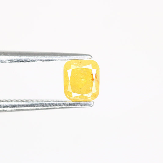 0.44 CT Cushion Cut Yellow Diamond - Rare Gemstone for Custom Gold Rings, Unique Jewelry for Anniversary & Birthday Gift Ideas