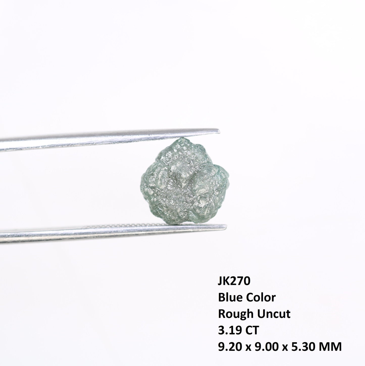 3.19 CT blue raw rough diamond natural uncut diamond loose diamonds for her antique wedding ring gifts for mom salt and pepper