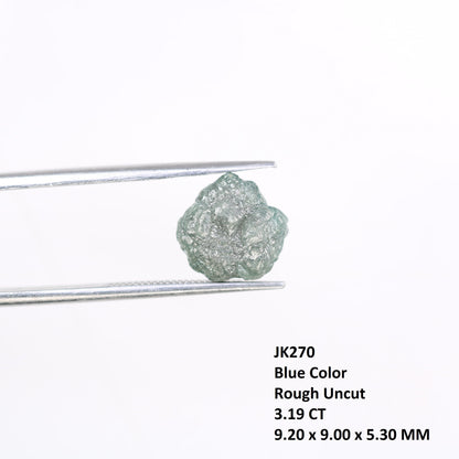 3.19 CT blue raw rough diamond natural uncut diamond loose diamonds for her antique wedding ring gifts for mom salt and pepper