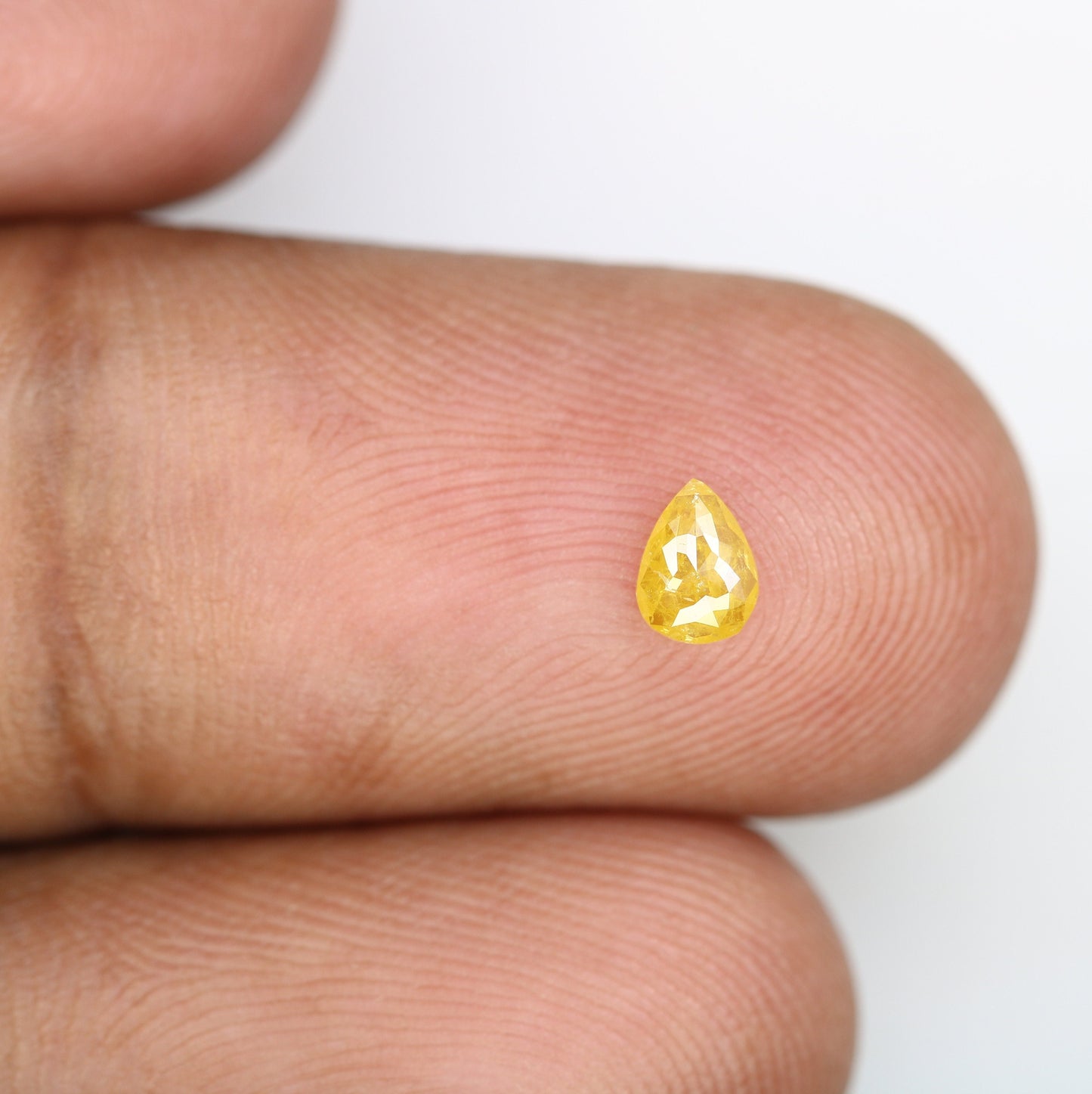 0.22 CT Natural Loose Pear Diamond Yellow Color Pear Shape Rose Cut Diamond For Necklace Wedding Ring & Anniversary Gift Diamonds