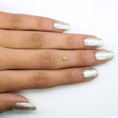 0.22 CT Natural Loose Pear Diamond Yellow Color Pear Shape Rose Cut Diamond For Necklace Wedding Ring & Anniversary Gift Diamonds