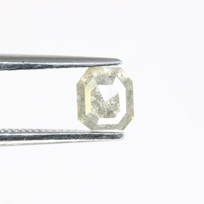 0.68 CT Emerald Cut Loose Diamond - Salt and Pepper Emerald Shape Diamond - Emerald For Wedding Ring - LABORDAY Offer - Customize Jewelry