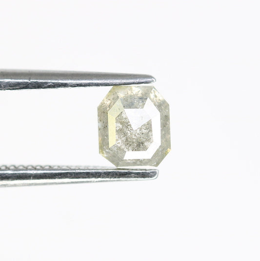 0.68 CT Emerald Cut Loose Diamond - Salt and Pepper Emerald Shape Diamond - Emerald For Wedding Ring - LABORDAY Offer - Customize Jewelry