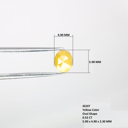 0.52 CT Oval Yellow Loose Diamond - Unique Gemstone for Proposal Rings, Custom Gold Jewelry & Special Gift for Girlfriend