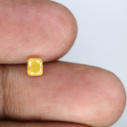 0.44 CT Cushion Cut Yellow Diamond - Rare Gemstone for Custom Gold Rings, Unique Jewelry for Anniversary & Birthday Gift Ideas