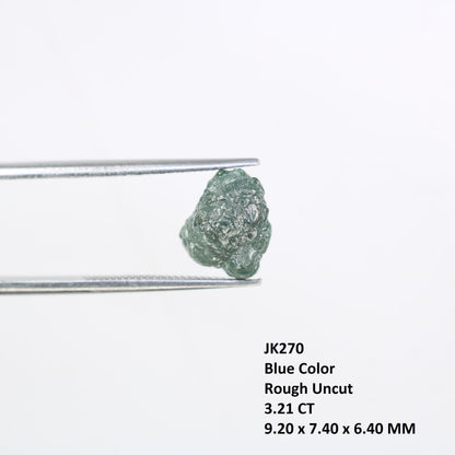 3.21 CT blue raw rough diamond natural uncut diamond loose diamonds for her antique wedding ring gifts for mom salt and pepper