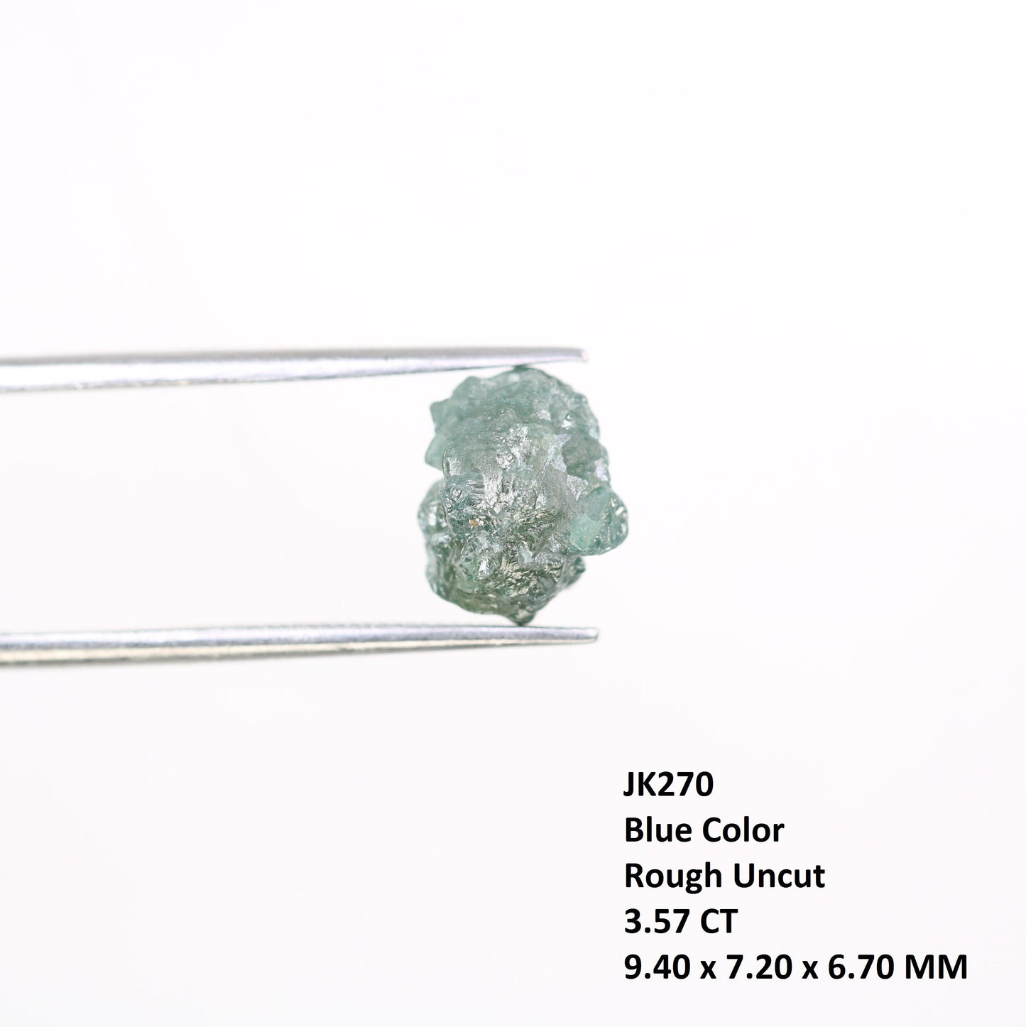 3.57 CT blue raw rough diamond natural uncut diamond loose diamonds for her antique wedding ring gifts for mom salt and pepper