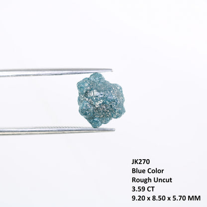 3.59 CT blue raw rough diamond natural uncut diamond loose diamonds for her antique wedding ring gifts for mom salt and pepper
