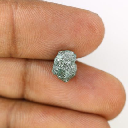 3.57 CT blue raw rough diamond natural uncut diamond loose diamonds for her antique wedding ring gifts for mom salt and pepper