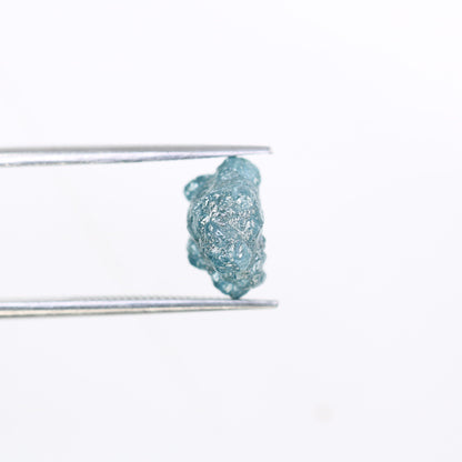 3.59 CT blue raw rough diamond natural uncut diamond loose diamonds for her antique wedding ring gifts for mom salt and pepper