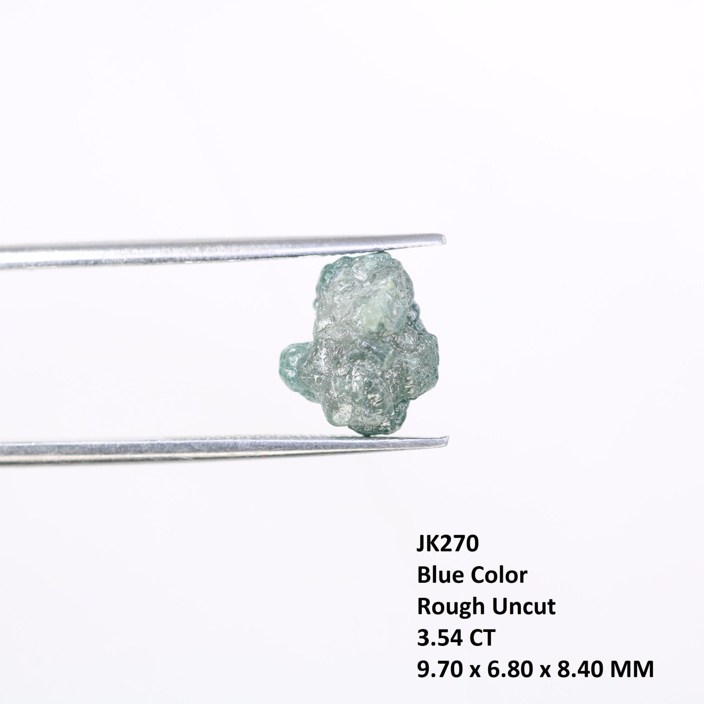 3.54 CT blue raw rough diamond natural uncut diamond loose diamonds for her antique wedding ring gifts for mom salt and pepper
