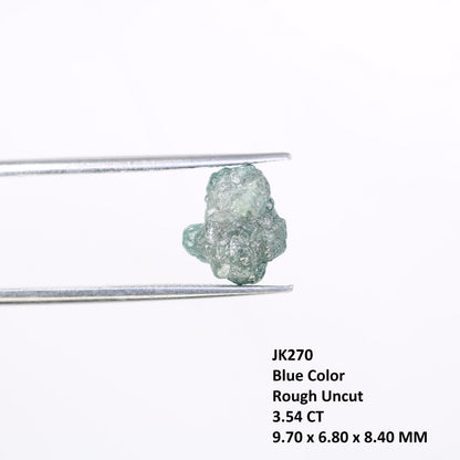 3.54 CT blue raw rough diamond natural uncut diamond loose diamonds for her antique wedding ring gifts for mom salt and pepper