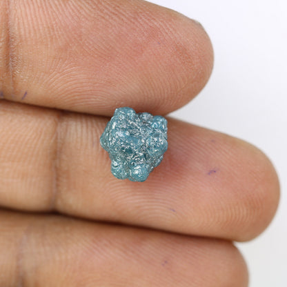 3.59 CT blue raw rough diamond natural uncut diamond loose diamonds for her antique wedding ring gifts for mom salt and pepper