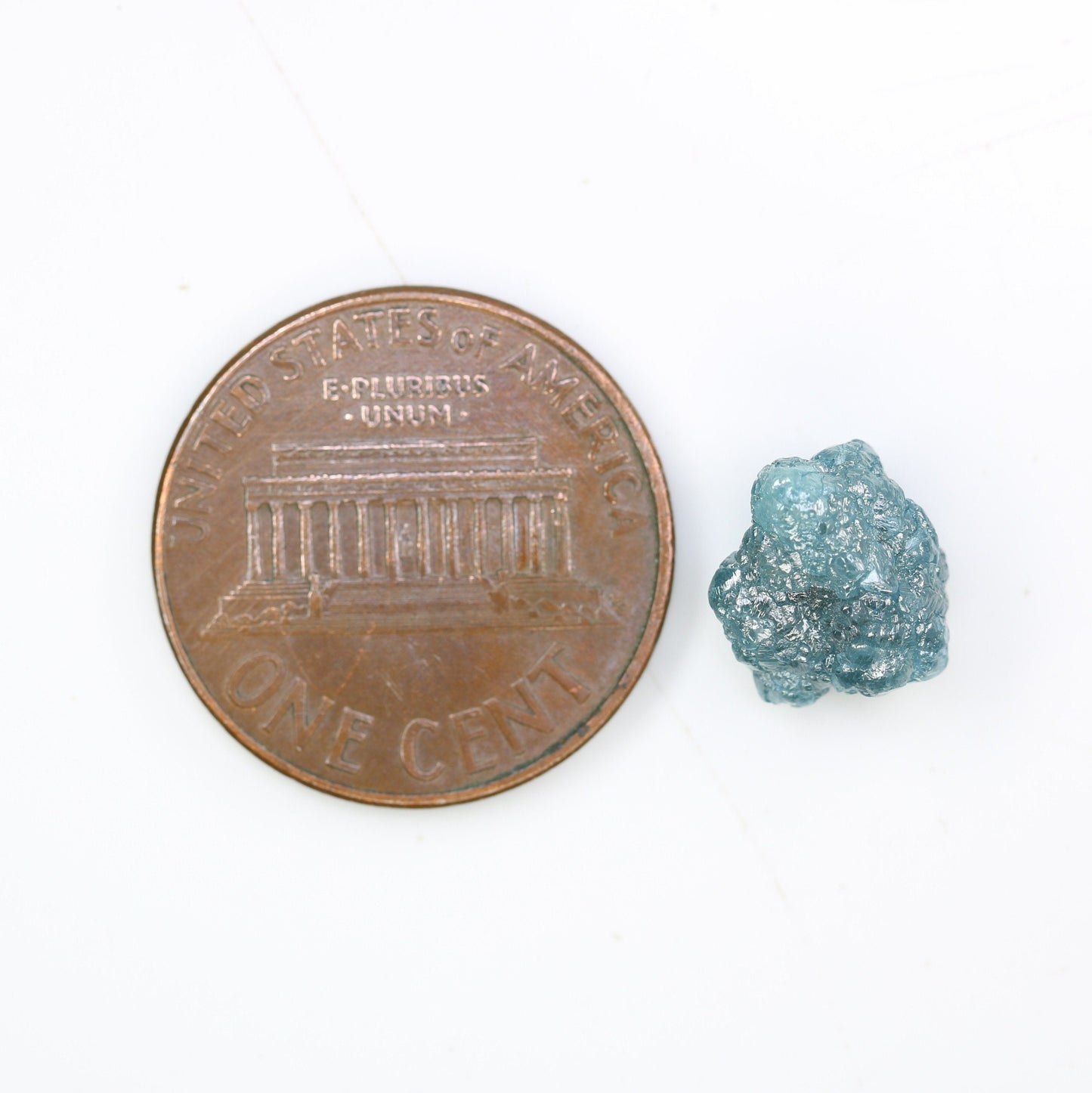 3.59 CT blue raw rough diamond natural uncut diamond loose diamonds for her antique wedding ring gifts for mom salt and pepper