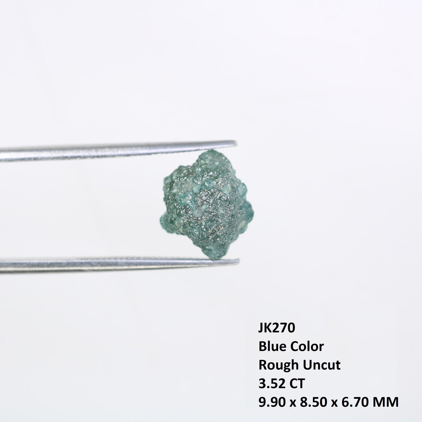 3.52 CT blue raw rough diamond natural uncut diamond loose diamonds for her antique wedding ring gifts for mom salt and pepper