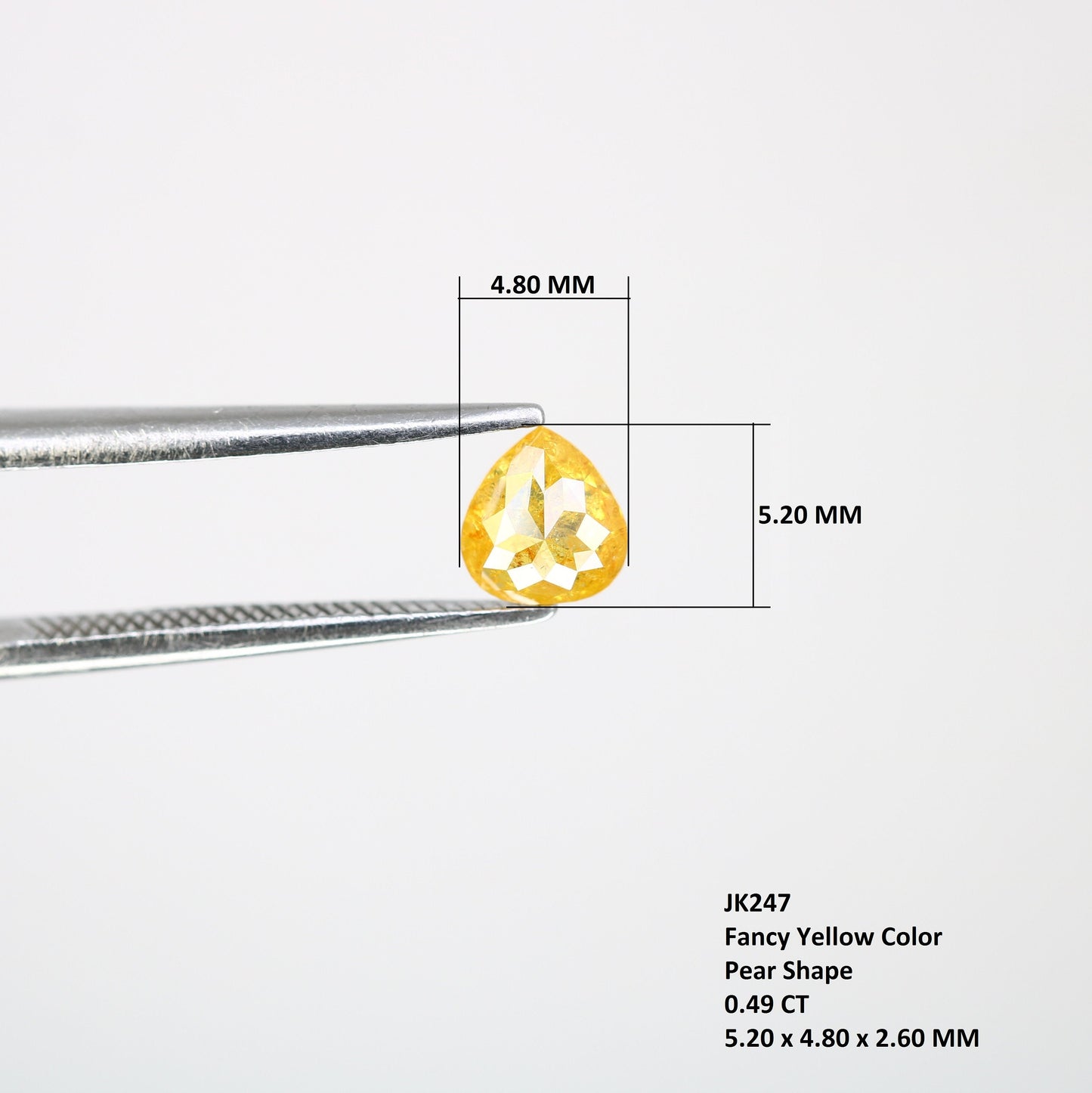 0.49 CT Pear Shape Fancy Yellow Loose Diamond | Statement Jewelry | Anniversary or Birthday Gift | Gold Ring