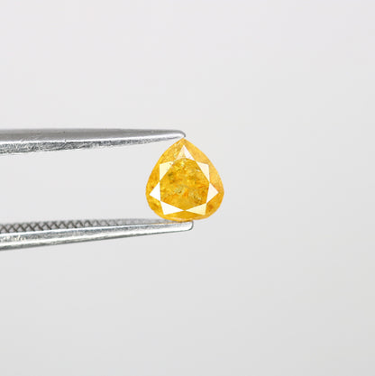 0.49 CT Pear Shape Fancy Yellow Loose Diamond | Statement Jewelry | Anniversary or Birthday Gift | Gold Ring