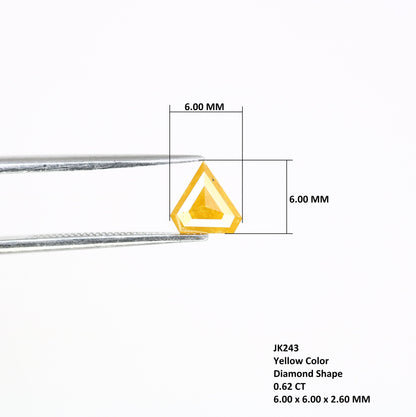 0.62 CT Fancy Yellow Color Diamond For Multiple Occasions And WeddingFor Gold Ring Diamonds
