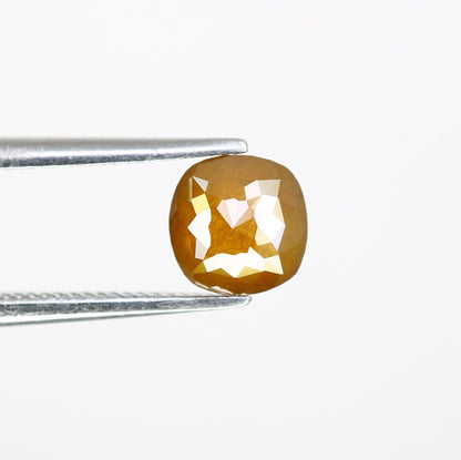 0.65 CT Cushion Cut Orange Diamond - Unique Engagement Ring & Halo Ring Set, Custom Gold Jewelry for Distinctive Style
