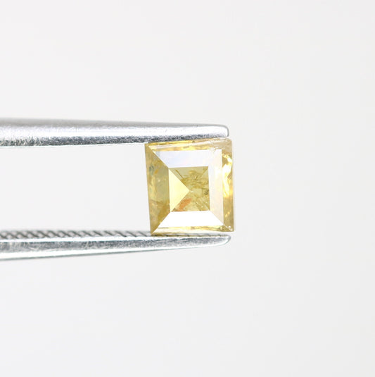 0.68 CT Fancy Orange Square Shape Loose Diamond For Engagement Ring | Gift For Girl Friend | Gift For SisterFor Gold Ring Diamonds