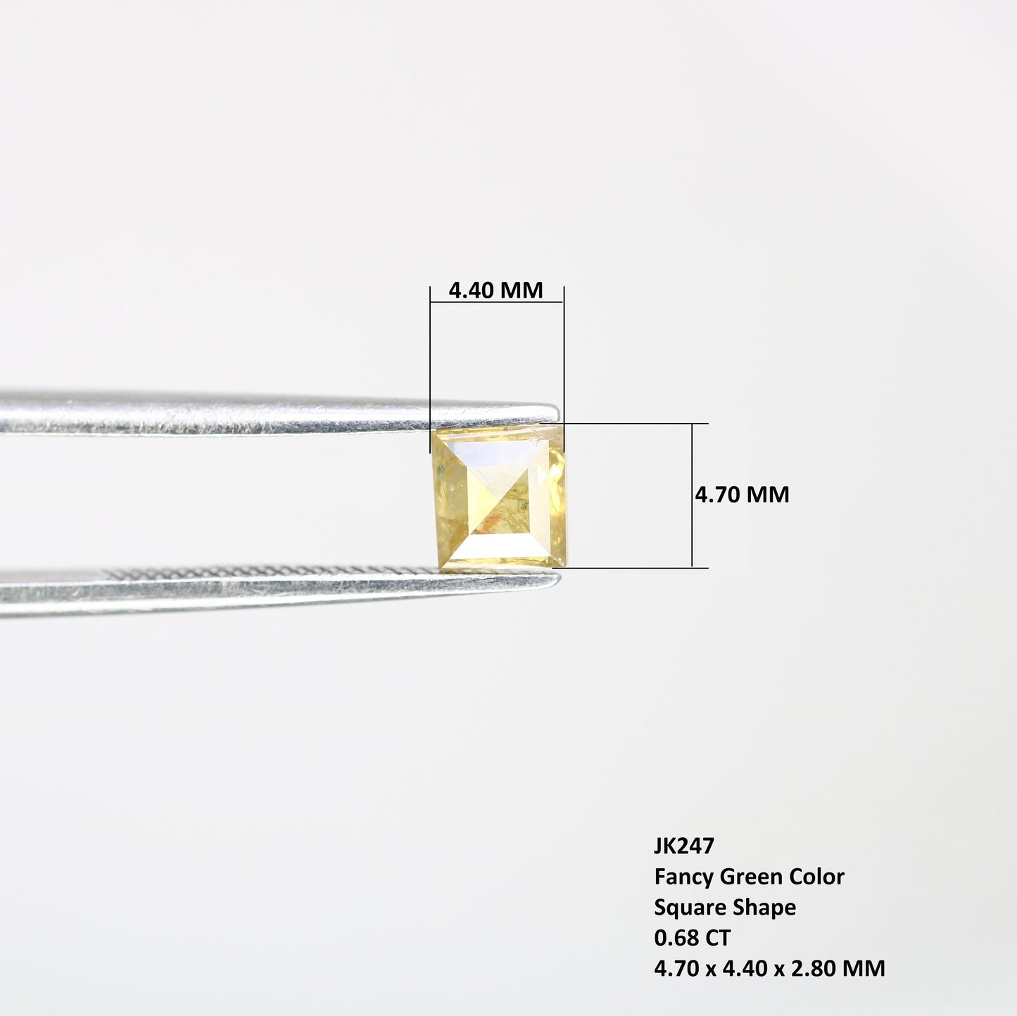 0.68 CT Fancy Orange Square Shape Loose Diamond For Engagement Ring | Gift For Girl Friend | Gift For SisterFor Gold Ring Diamonds