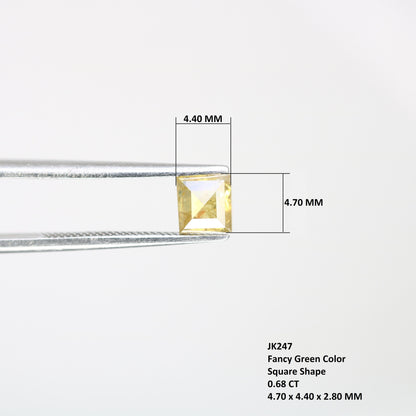 0.68 CT Fancy Orange Square Shape Loose Diamond For Engagement Ring | Gift For Girl Friend | Gift For SisterFor Gold Ring Diamonds