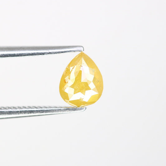0.55 CT Pear Shape Rustic Yellow Color Diamond For Engagement Ring, Wedding Presence, Gift for FianceeFor Gold Ring Diamonds