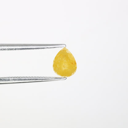 0.55 CT Pear Shape Rustic Yellow Color Diamond For Engagement Ring, Wedding Presence, Gift for FianceeFor Gold Ring Diamonds