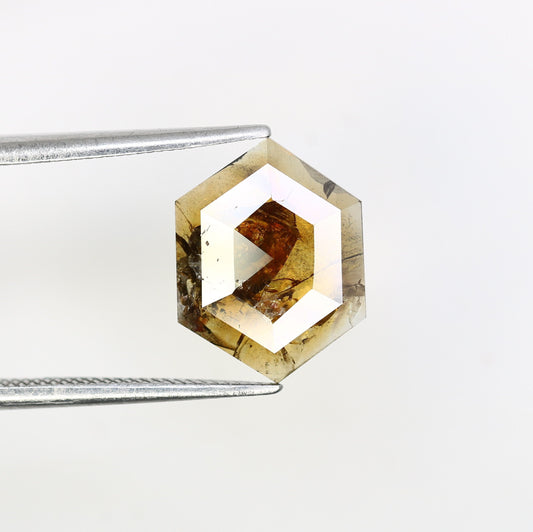 1.88 CT Salt and Pepper Hexagon Cut - Natural Loose Hexagon Shape -Unique Diamond for Ring - Special Gift for Her - Wholesaler of Diamond