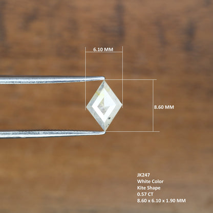0.57 CT Kite shape Natural Loose Diamond  -Kite Shape Salt and Pepper Diamond - For Salt Pepper Diamond Ring - Sale Offer- Unique Gift
