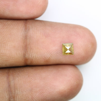 0.68 CT Fancy Orange Square Shape Loose Diamond For Engagement Ring | Gift For Girl Friend | Gift For SisterFor Gold Ring Diamonds