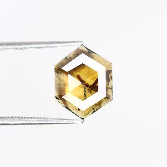 1.95 CT Salt and Pepper Hexagon Cut - Natural Loose Hexagon Shape -Unique Diamond for Ring - Special Gift for Her - Wholesaler of Diamond