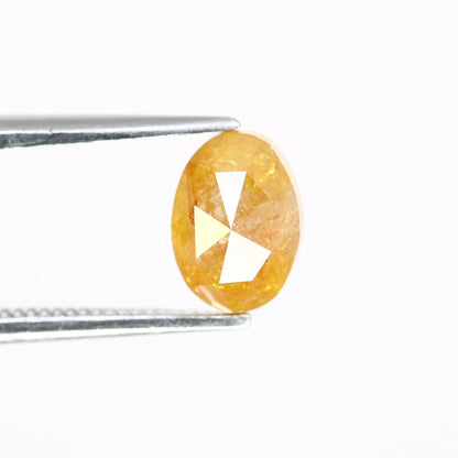 1.15 CT Oval Rustic Orange Diamond - Unique Engagement or Wedding Ring, Custom Gold Jewelry & Special Gift for Her