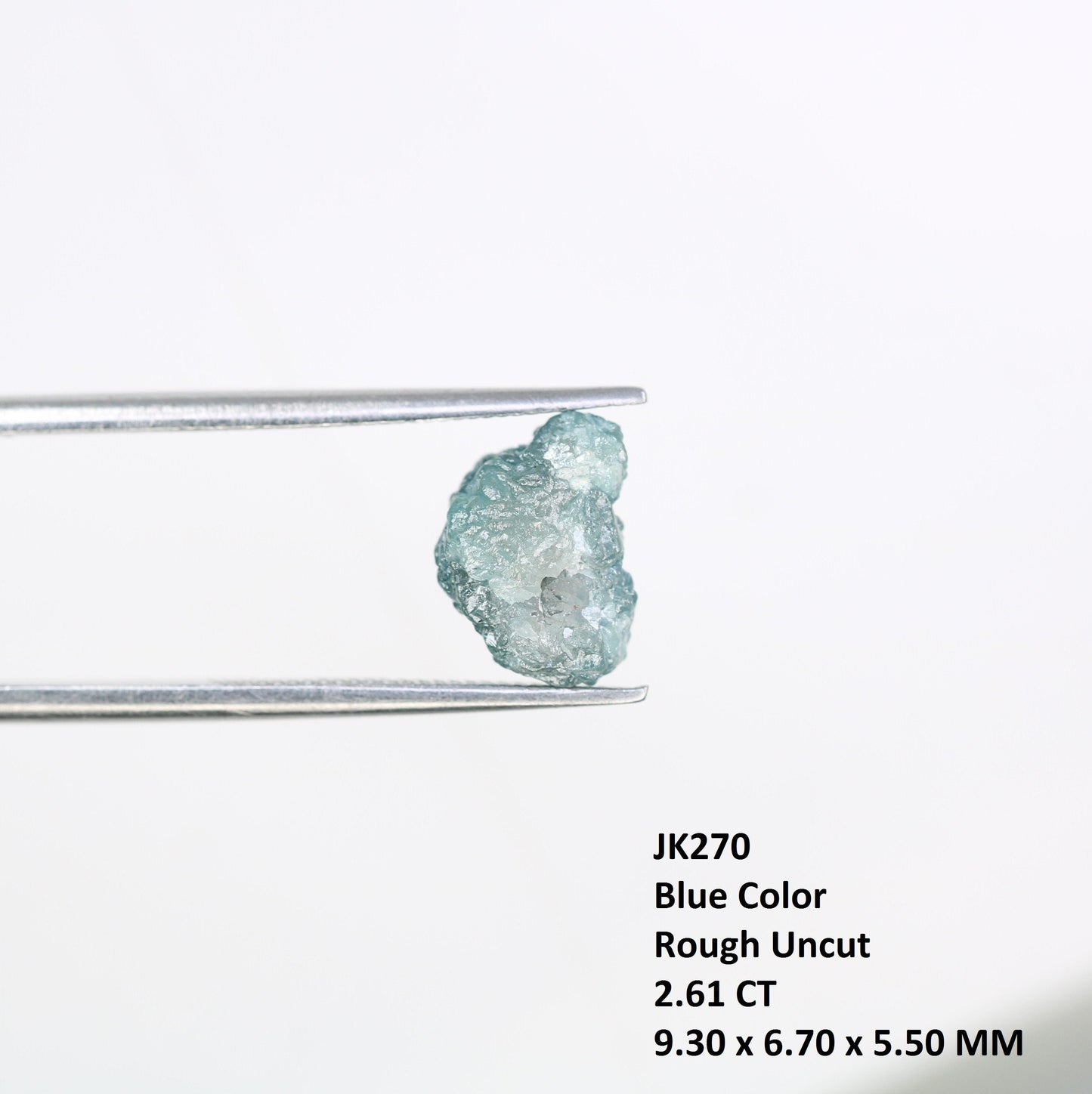 2.61 CT blue rough irregular diamond for proposal ring gift for girlfriend gift for wife for gold ring diamonds