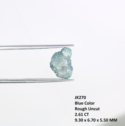 2.61 CT blue rough irregular diamond for proposal ring gift for girlfriend gift for wife for gold ring diamonds