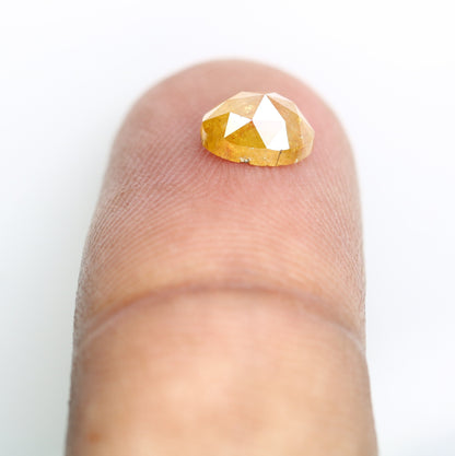 1.15 CT Oval Rustic Orange Diamond - Unique Engagement or Wedding Ring, Custom Gold Jewelry & Special Gift for Her