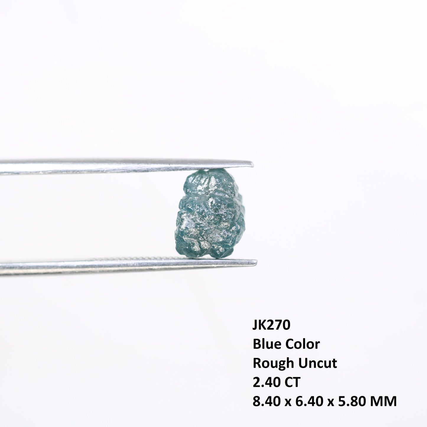 2.40 CT blue raw rough diamond natural uncut diamond loose diamonds for her antique wedding ring gifts for mom salt and pepper