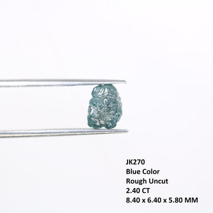 2.40 CT blue raw rough diamond natural uncut diamond loose diamonds for her antique wedding ring gifts for mom salt and pepper