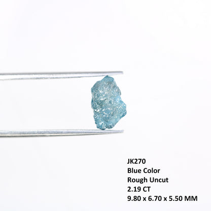 2.19 CT blue raw rough diamond natural uncut diamond loose diamonds for her antique wedding ring gifts for mom salt and pepper