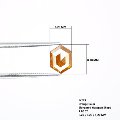 1.80 CT Salt and Pepper Hexagon Cut - Natural Loose Hexagon Shape -Unique Diamond for Ring - Special Gift for Her - Wholesaler of Diamond